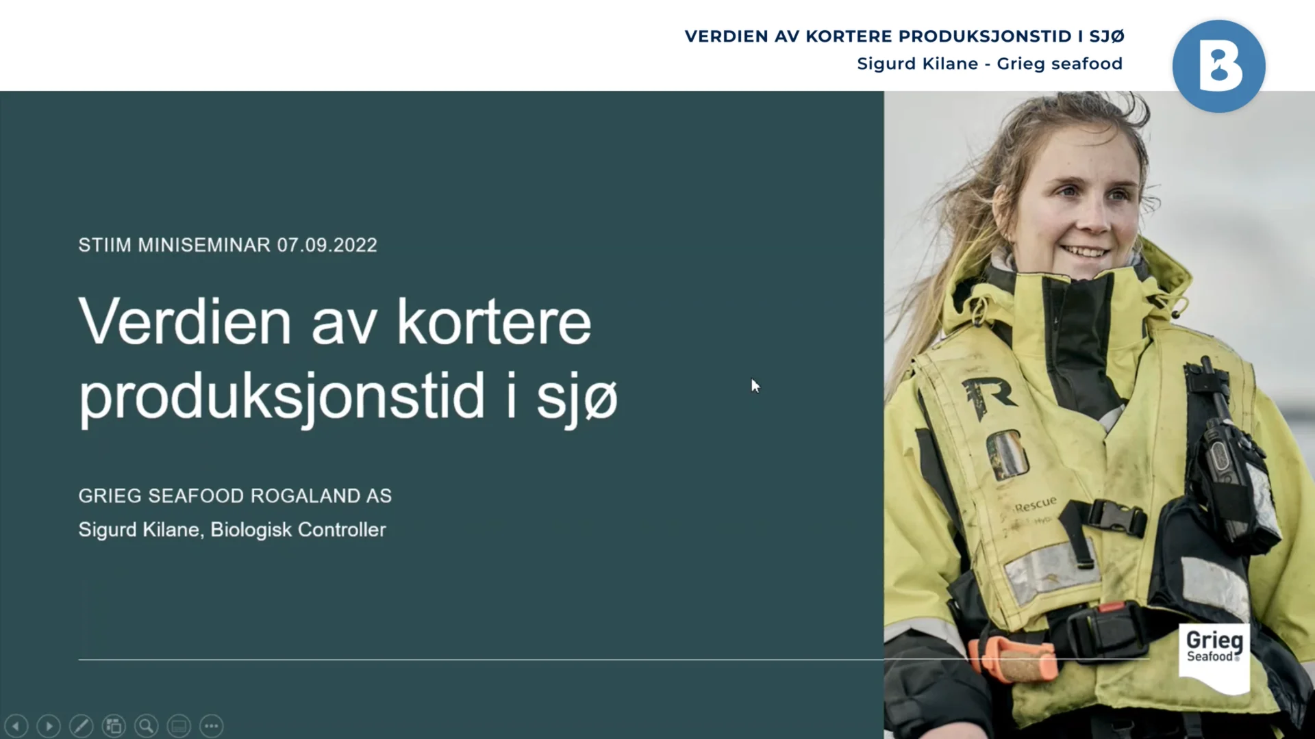 Image for Grieg Seafood – Verdien av kortere produksjonstid i sjø