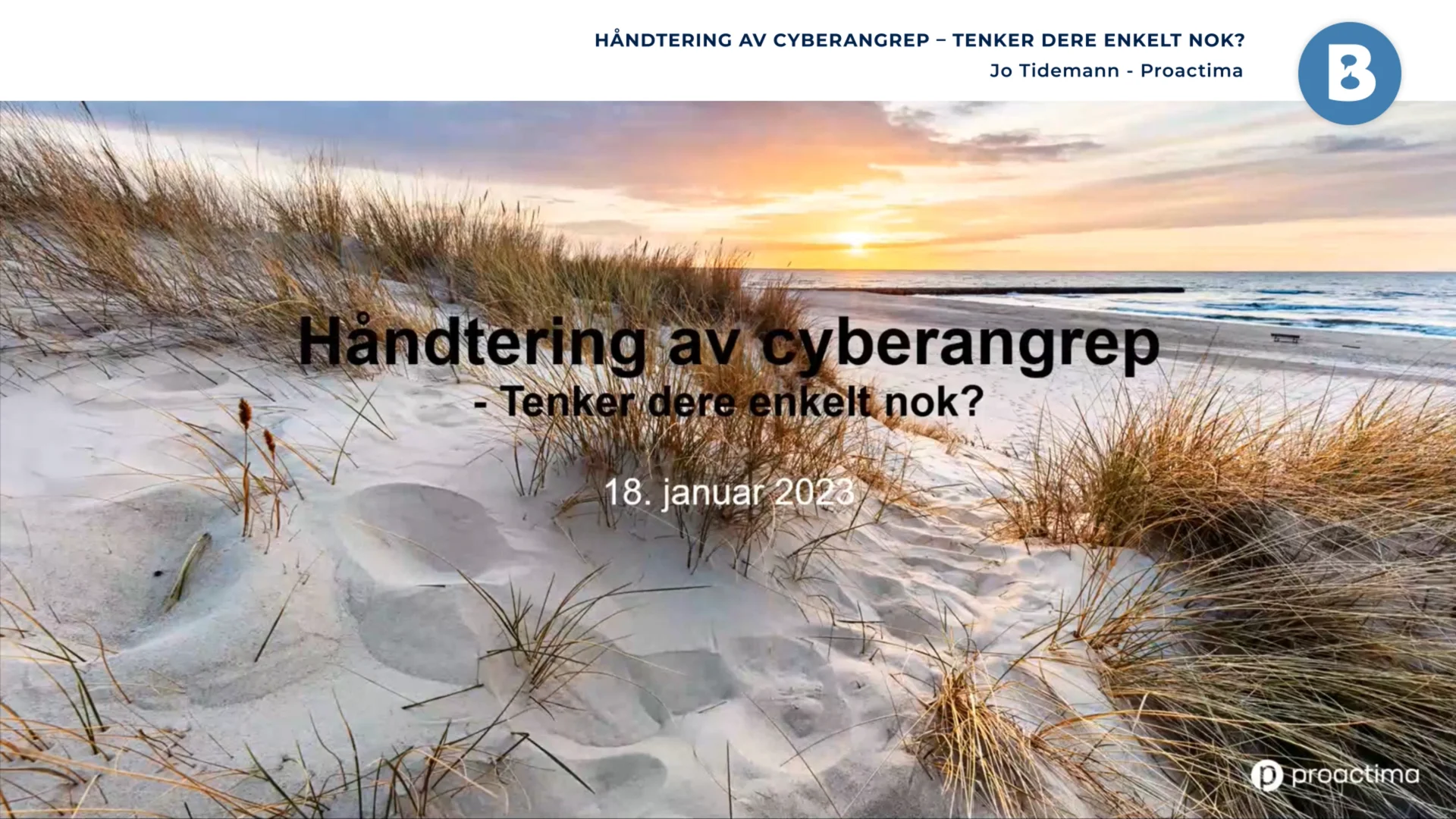 Image for Håndtering av cyberangrep – tenker dere enkelt nok?