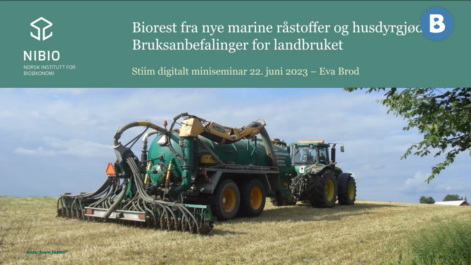 Image for Biorest fra nye marine råstoffer og husdyrgjødsel – anbefalinger for landbruket