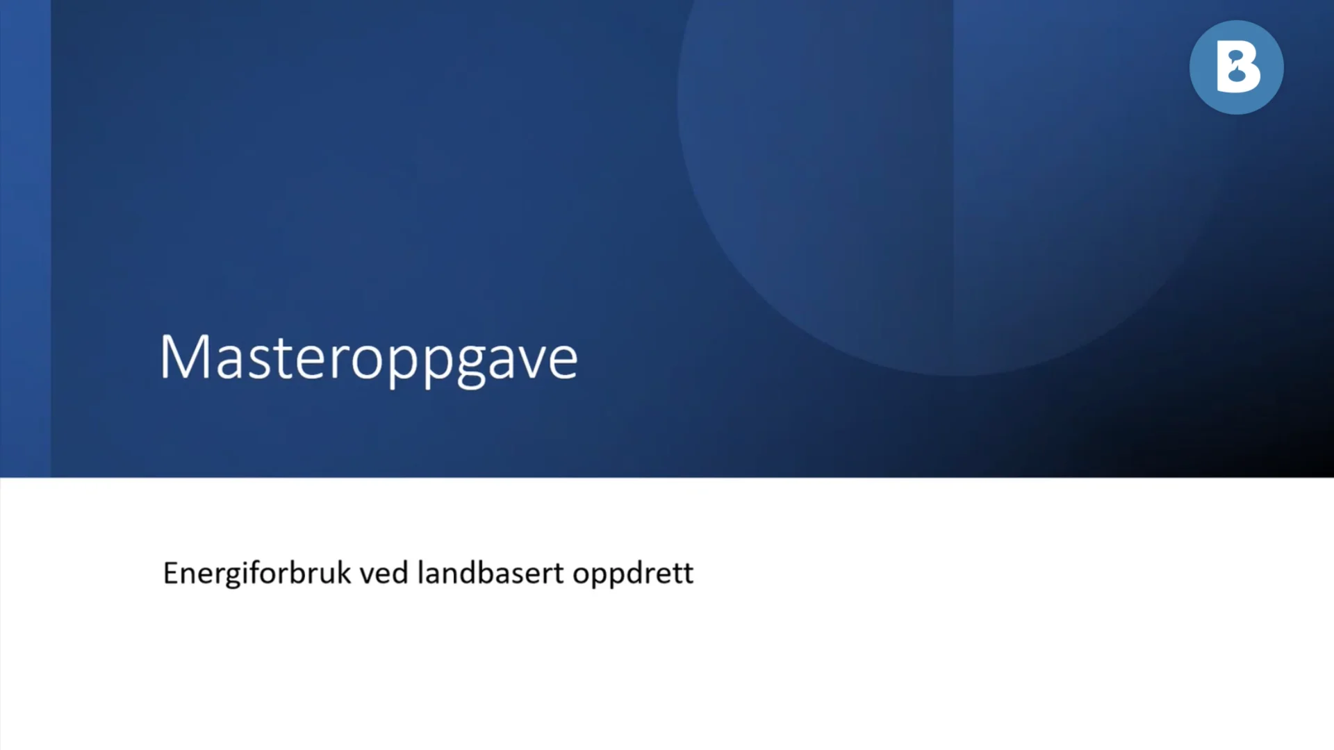 Image for Energiforbruk ved landbasert oppdrett