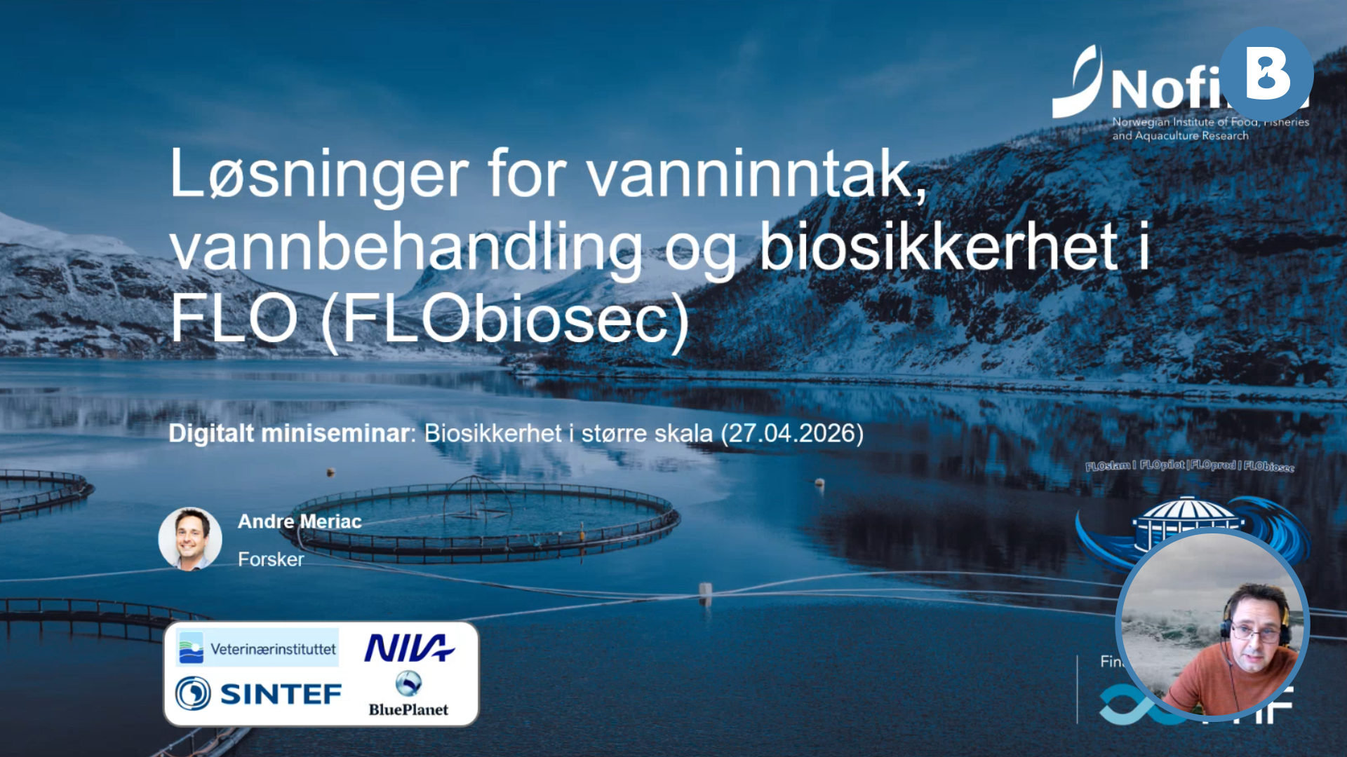 Image for FLObiosec: Vanninntak, vannbehandling og biosikkerhet i FLO